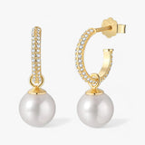 Zircon | Elegant pearl earrings - Demanding shine