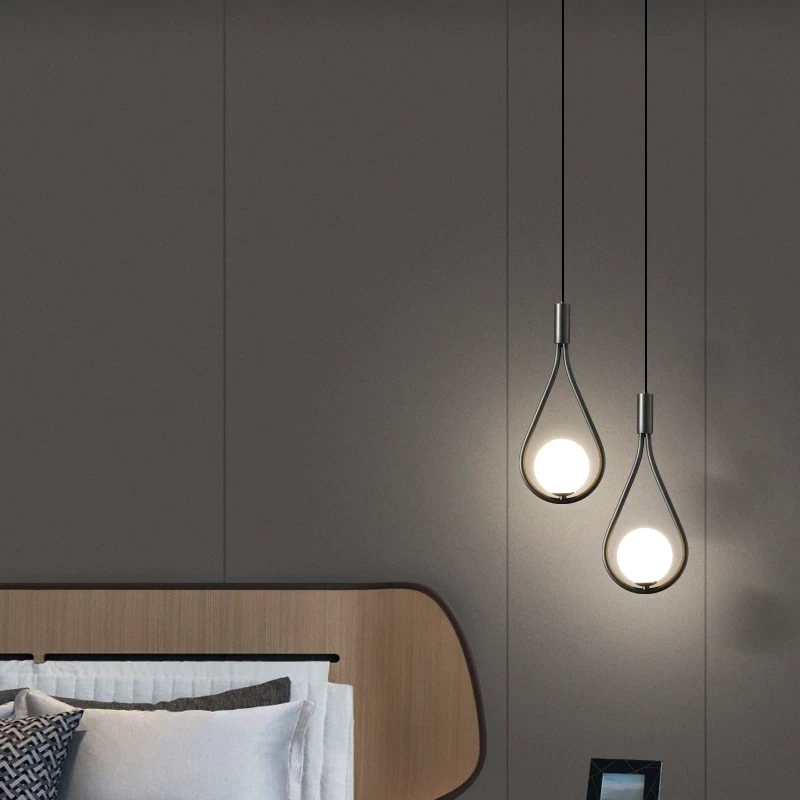 Nowoczesna lampa wisząca nordycka, złota lub czarna 3
