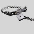 Bracelet Set with Lock and Key for Couples - Stainless Steel