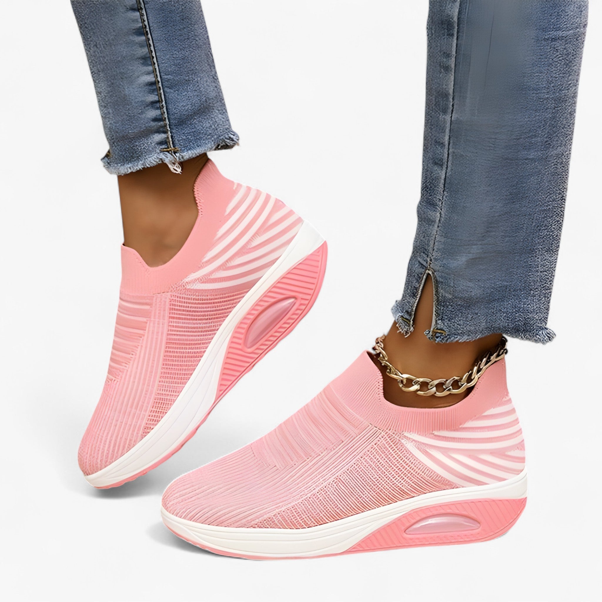 Natasha | Slip-In Sneakers – Komfort Hele Dagen, Uden Besvær - Lyslyserød - shoes - {{ product_tags }