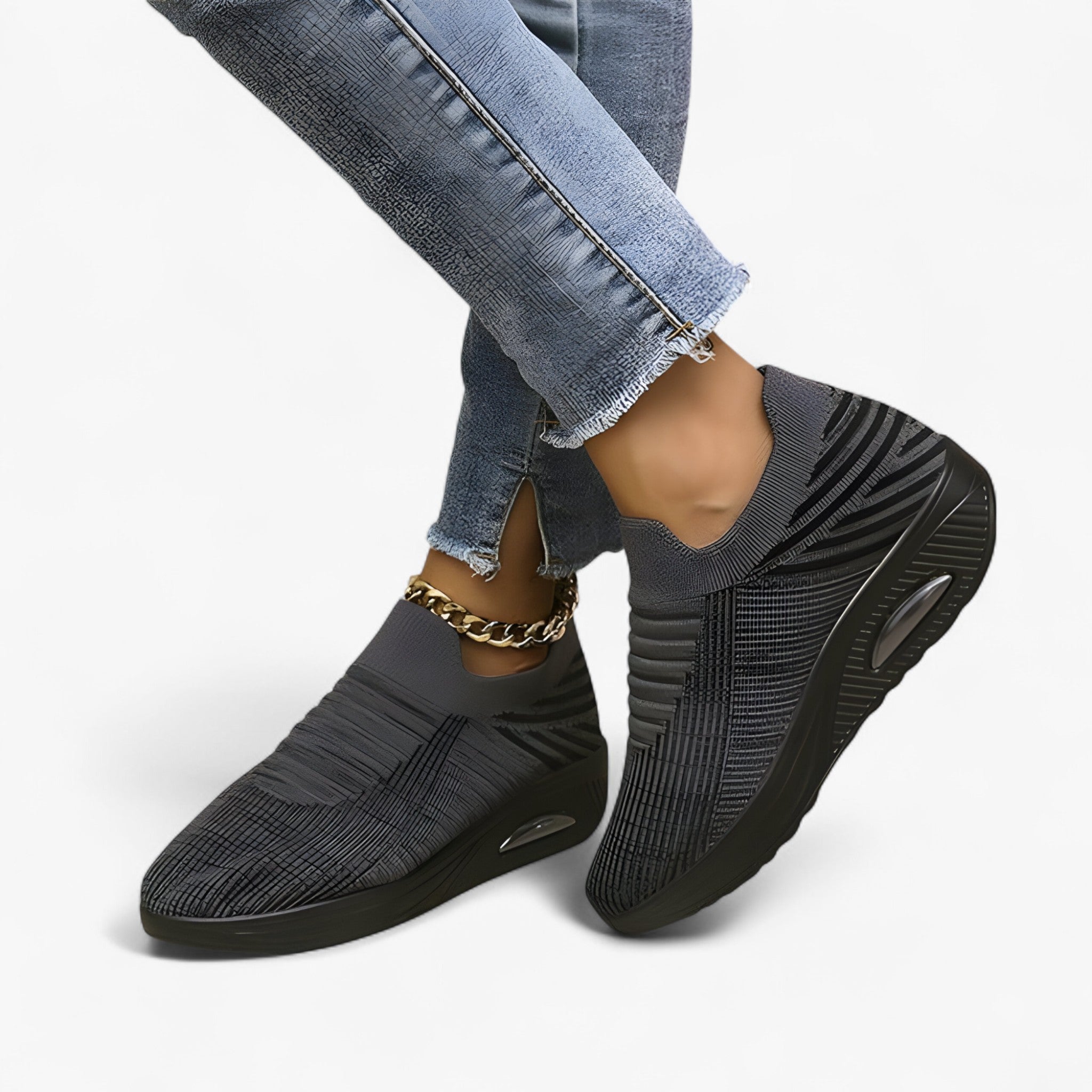 Natasha | Slip-In Sneakers – Komfort Hele Dagen, Uden Besvær - Grå - shoes - {{ product_tags }