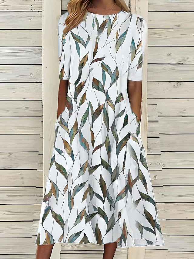Annie | Kystblomsterkjole - Grøn - Default - {{ product_tags }
