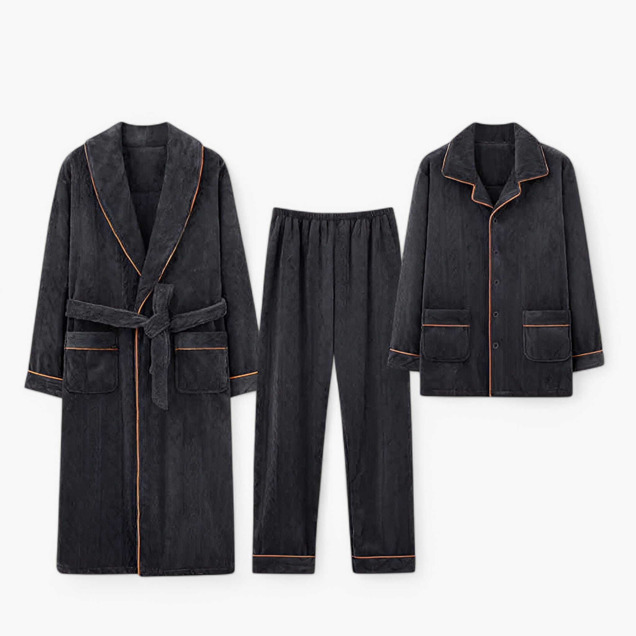 Isabella | Velvet Touch Loungewear Sæt - Sort - women's fashion - {{ product_tags }