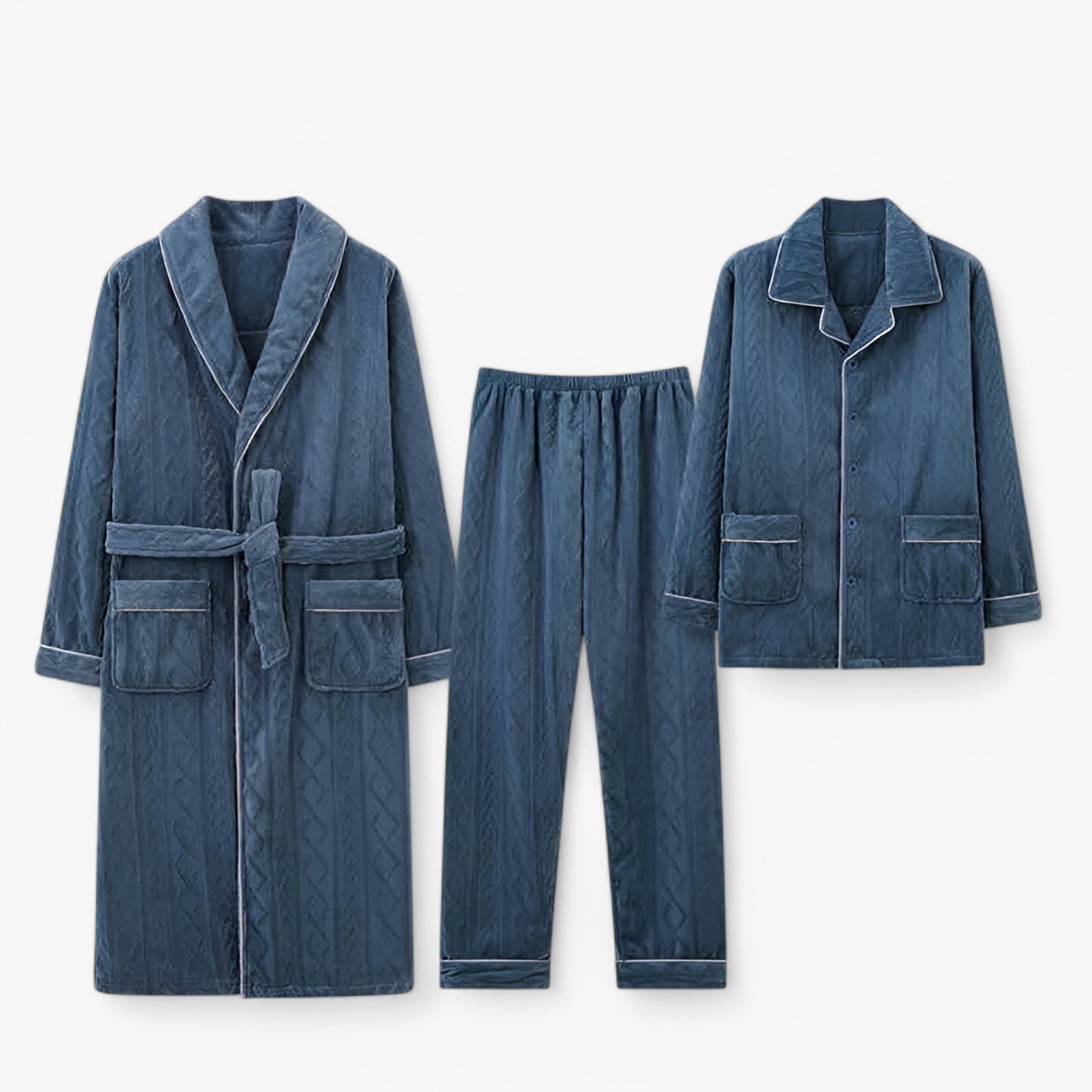 Isabella | Velvet Touch Loungewear Sæt - Lys blå - women's fashion - {{ product_tags }