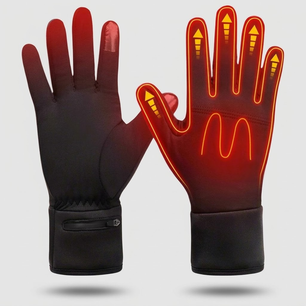 Unisex Opvarmede Vinterhandsker - Justerbar Varme, Op til 6 Timer