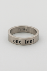 One Love | Stainless Steel Ring with Engraving