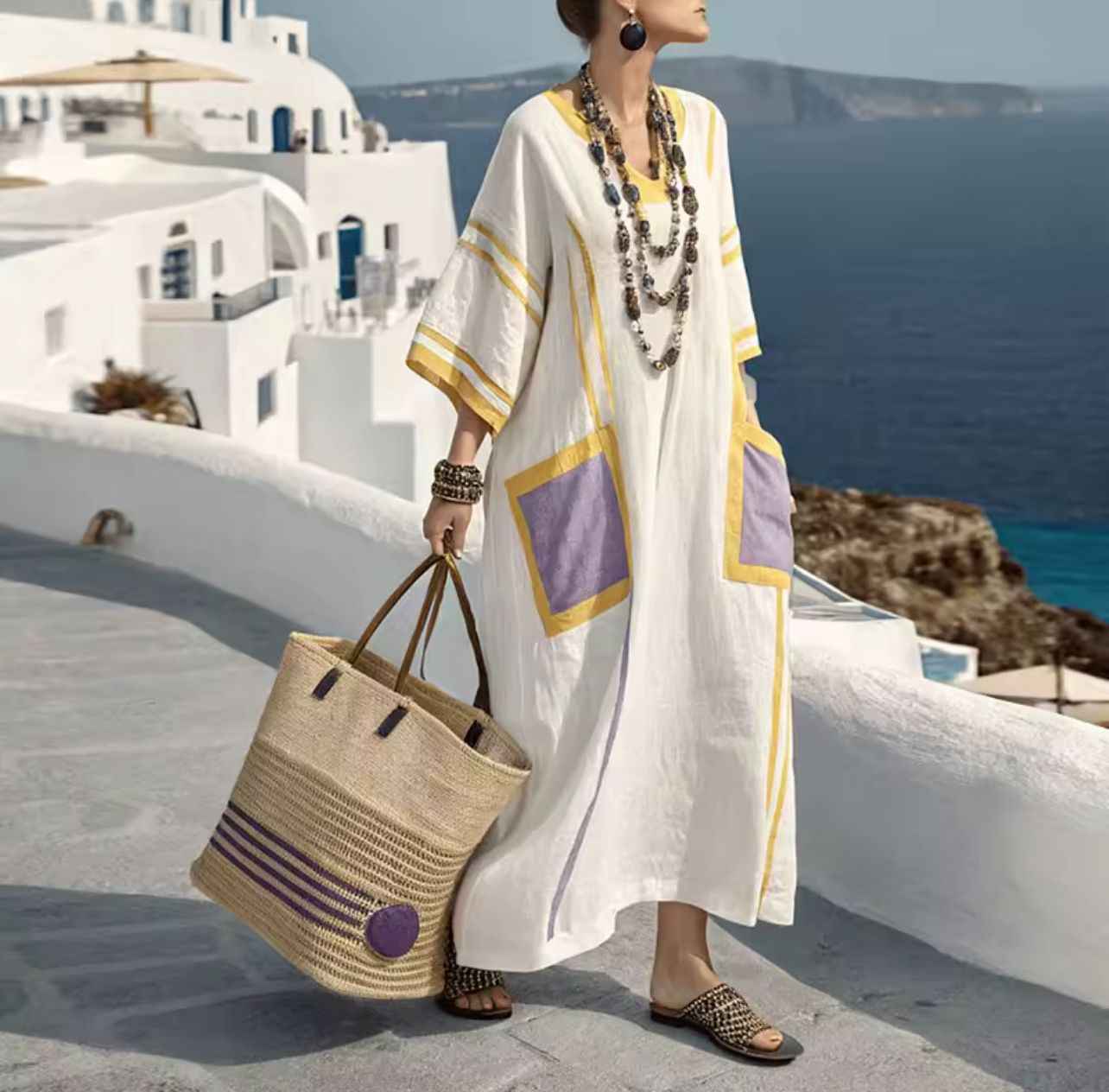 Greta | Elegante Mary: Langes Strandkjole til einen schicken Sommerlook Dame