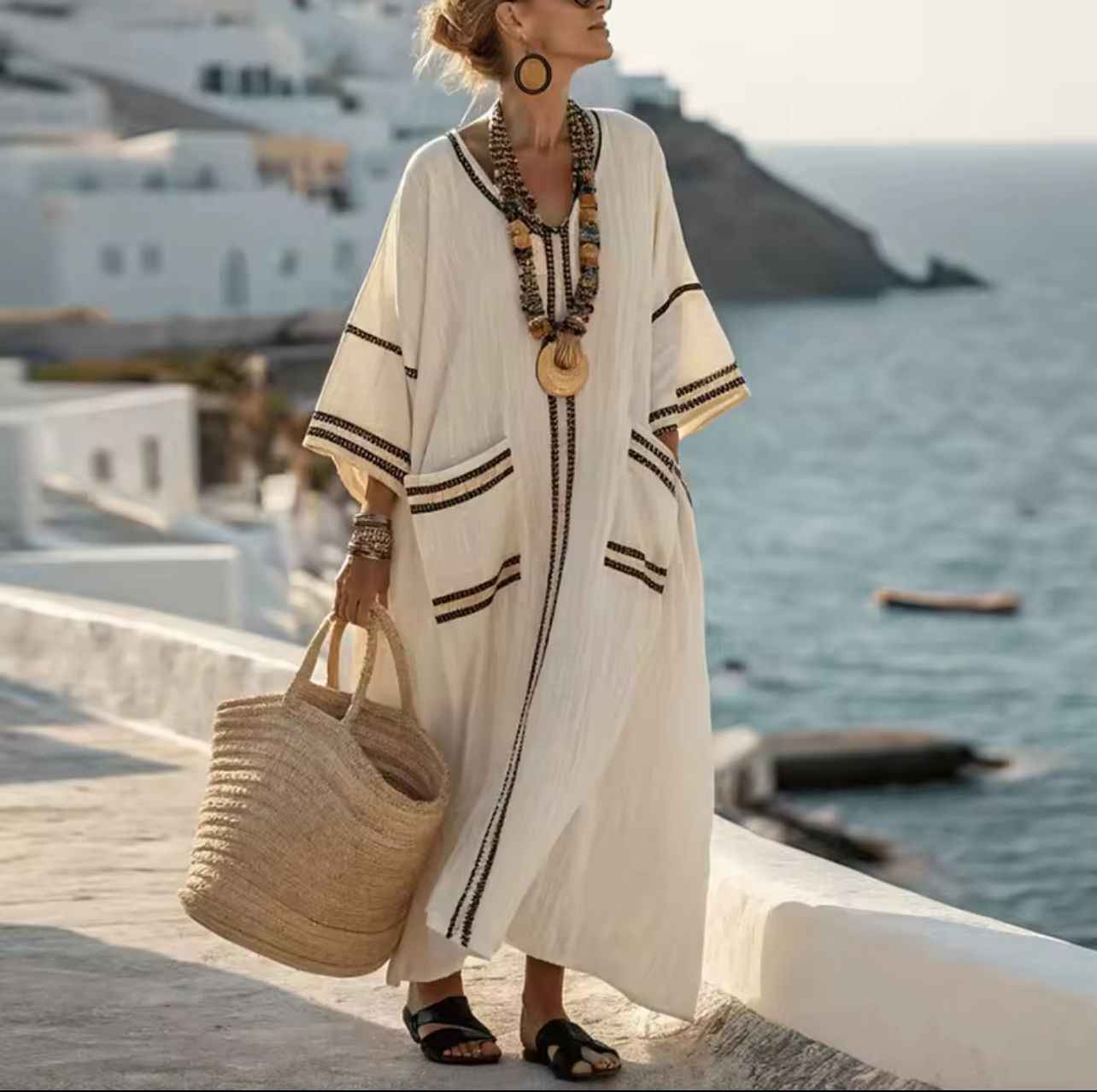 Greta | Elegante Mary: Langes Strandkjole til einen schicken Sommerlook Dame