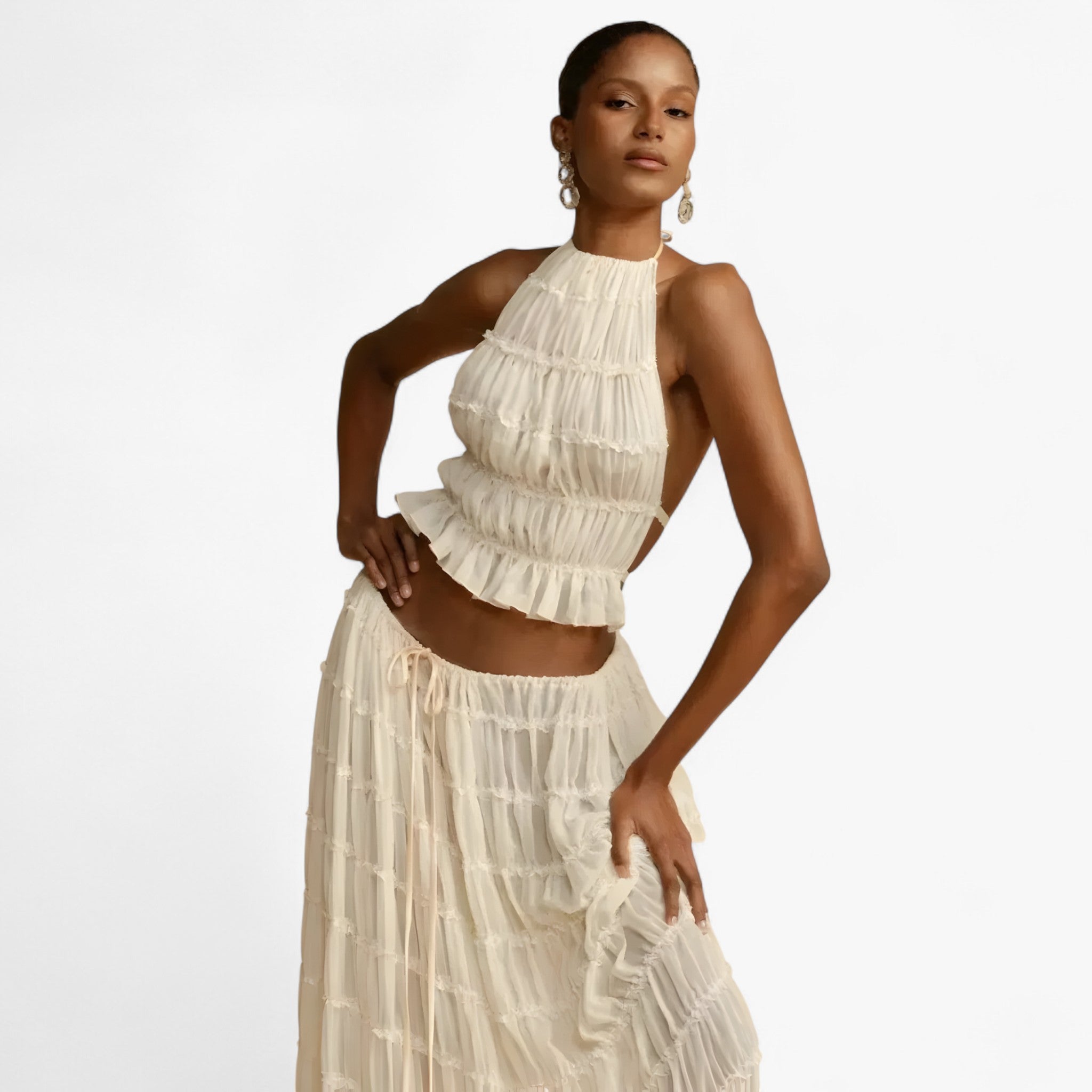 Freya - Sæt plisseret uden ryg - - women's fashion - {{ product_tags }