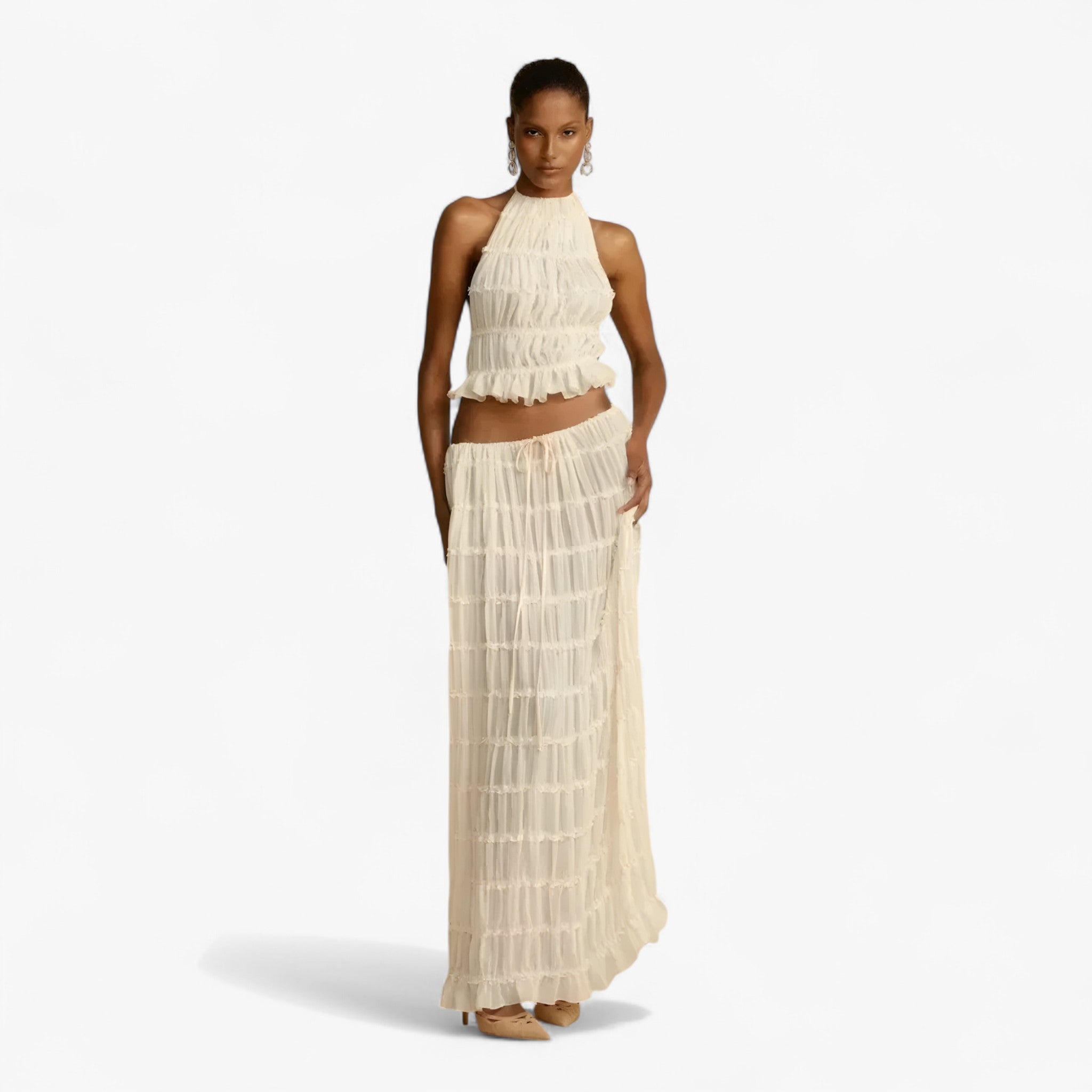 Freya - Sæt plisseret uden ryg - - women's fashion - {{ product_tags }