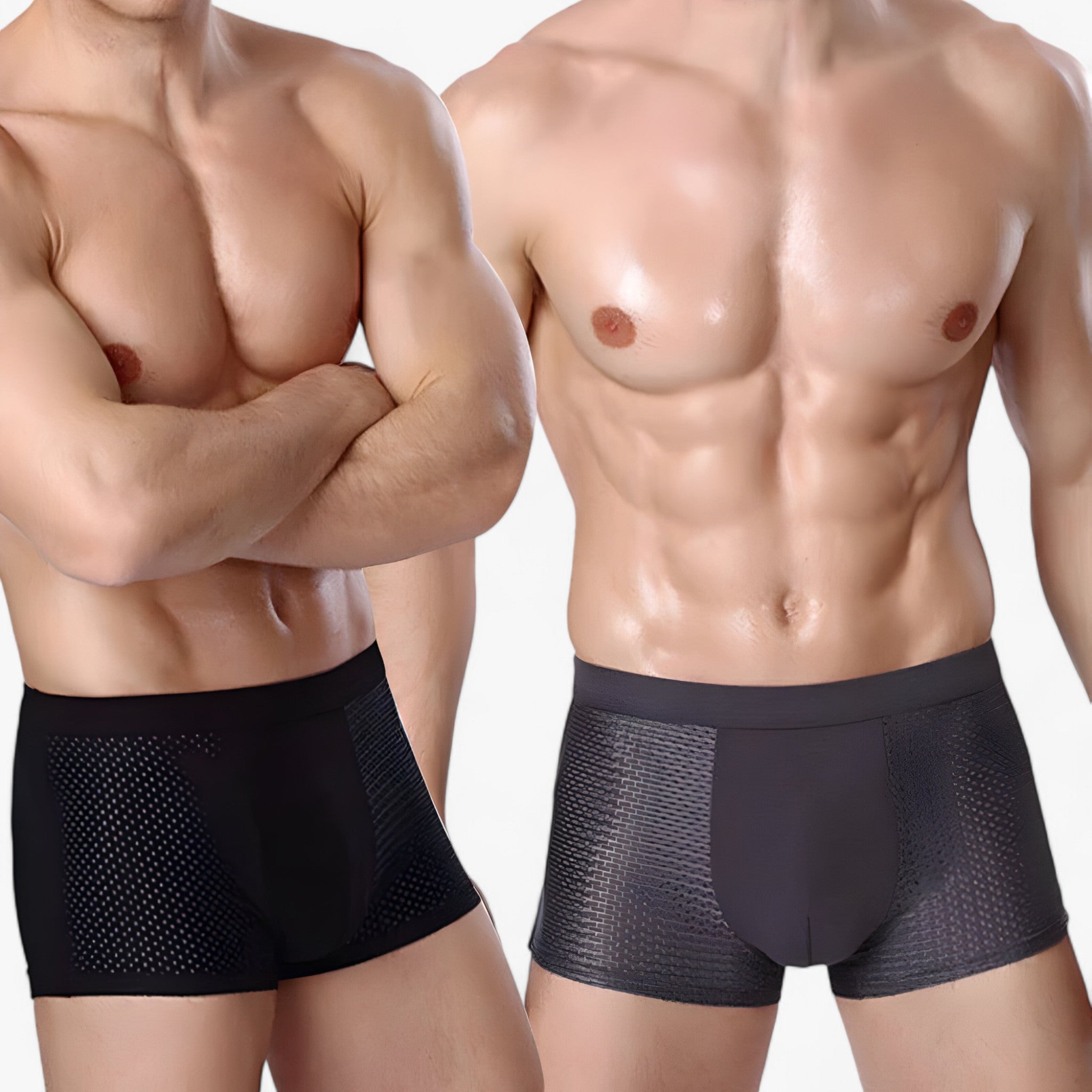 Cecilia | Herrer Bambus Boksershorts 10-pak Sort/Grå - Åndbart & Allergivenligt Undertøj - - Men's Boxer Briefs - {{ product_tags }