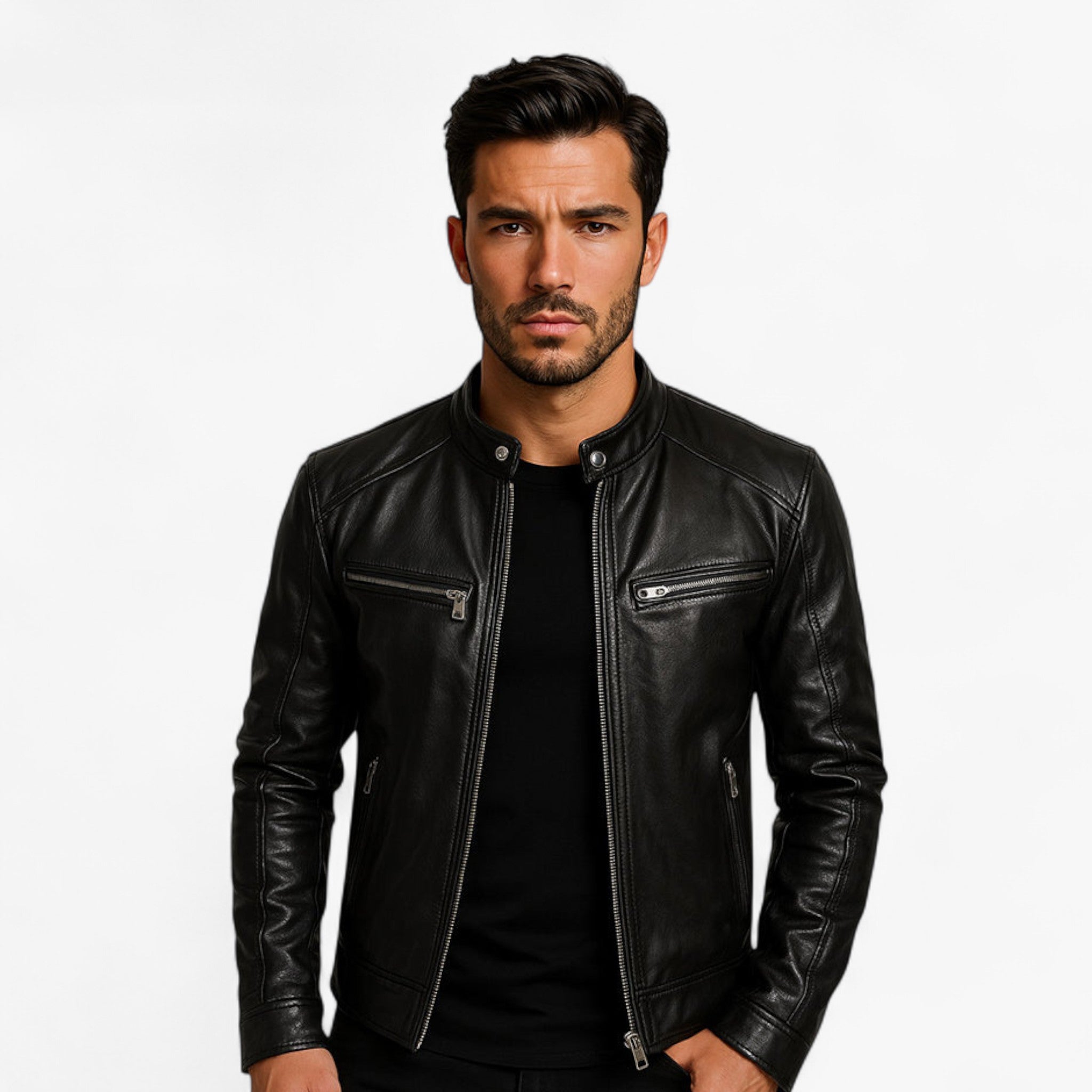 Darren | Casual Læderjakke - - men's fashion - {{ product_tags }