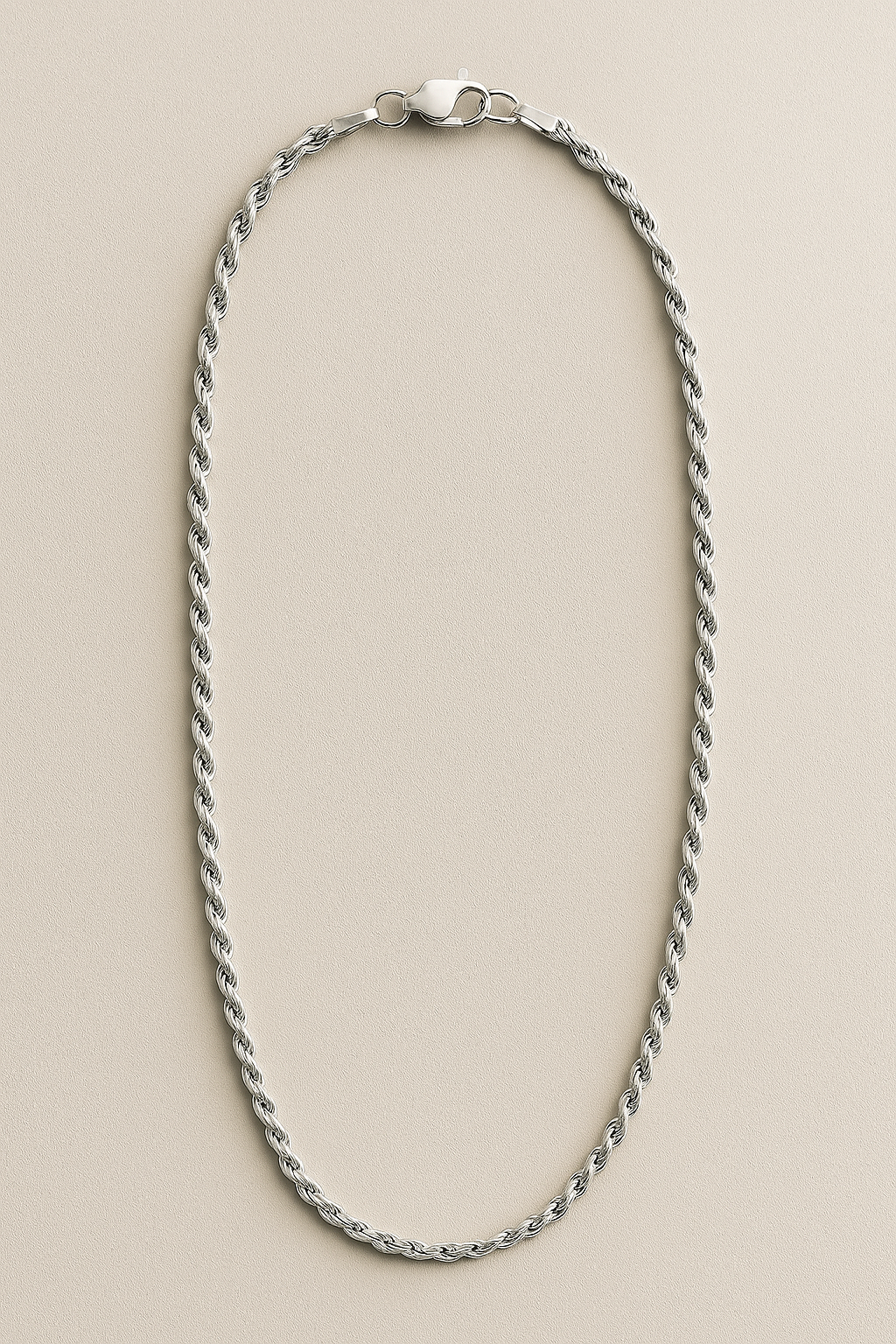 Finn | Halskæde i rustfrit stål i reb - Sølv - Finn | Halskæde i rustfrit stål i reb - €25 - {{ product_tags }