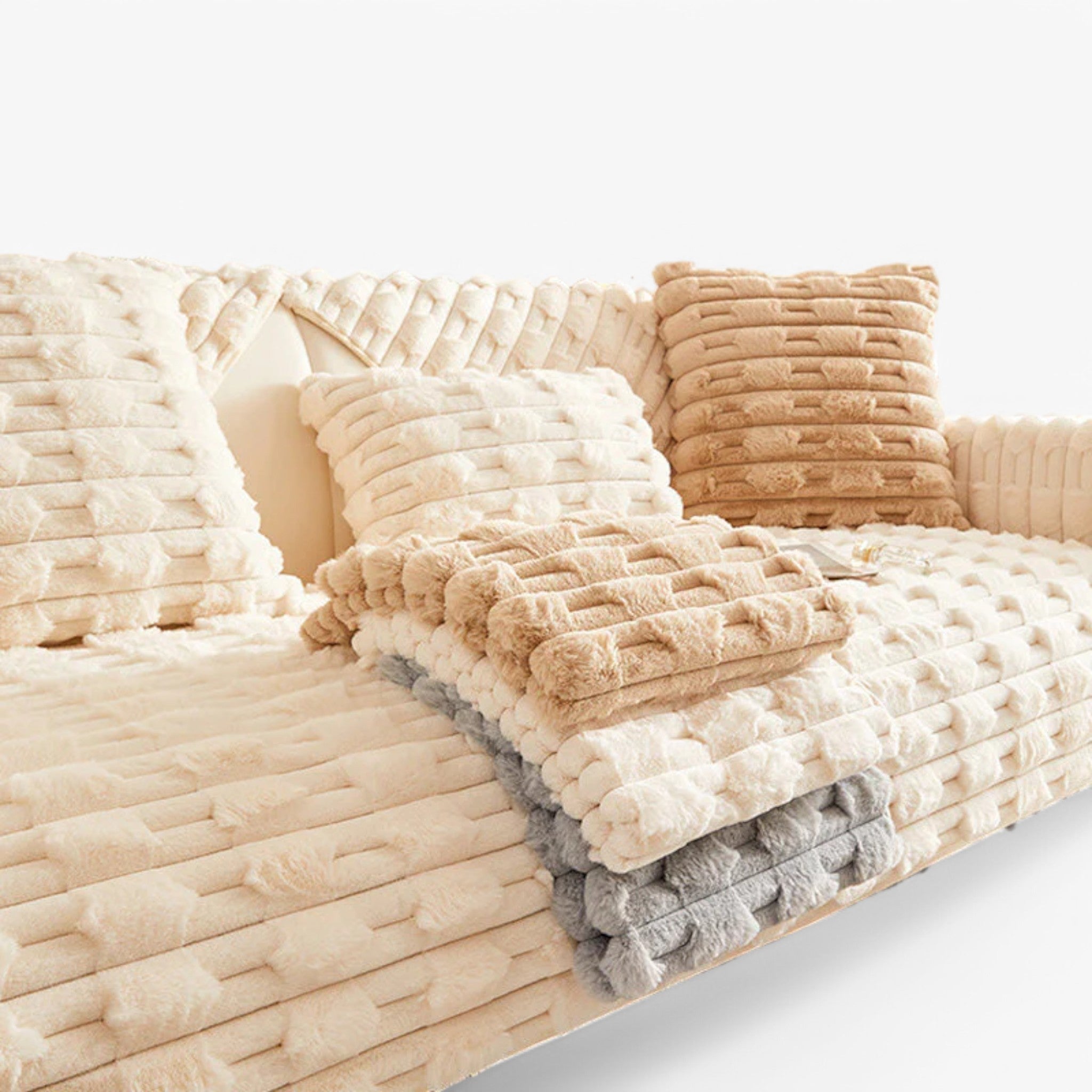 Cald | Super Blød Pluche Antiskrid Sofa Pude Betræk – Komfort og Stil til din Sofa - - house & garden - {{ product_tags }