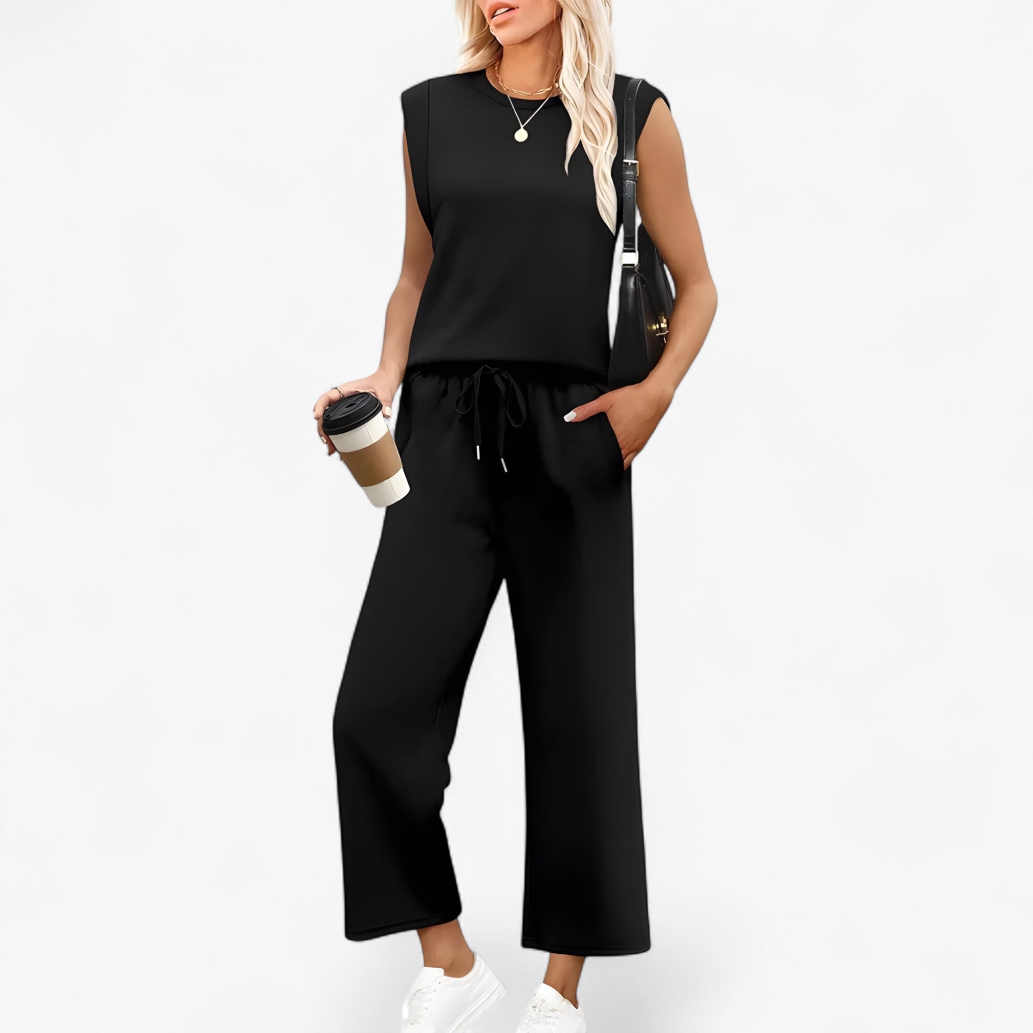 Aurora | Kvinders To-delt Sæt - Sort - women's fashion - {{ product_tags }
