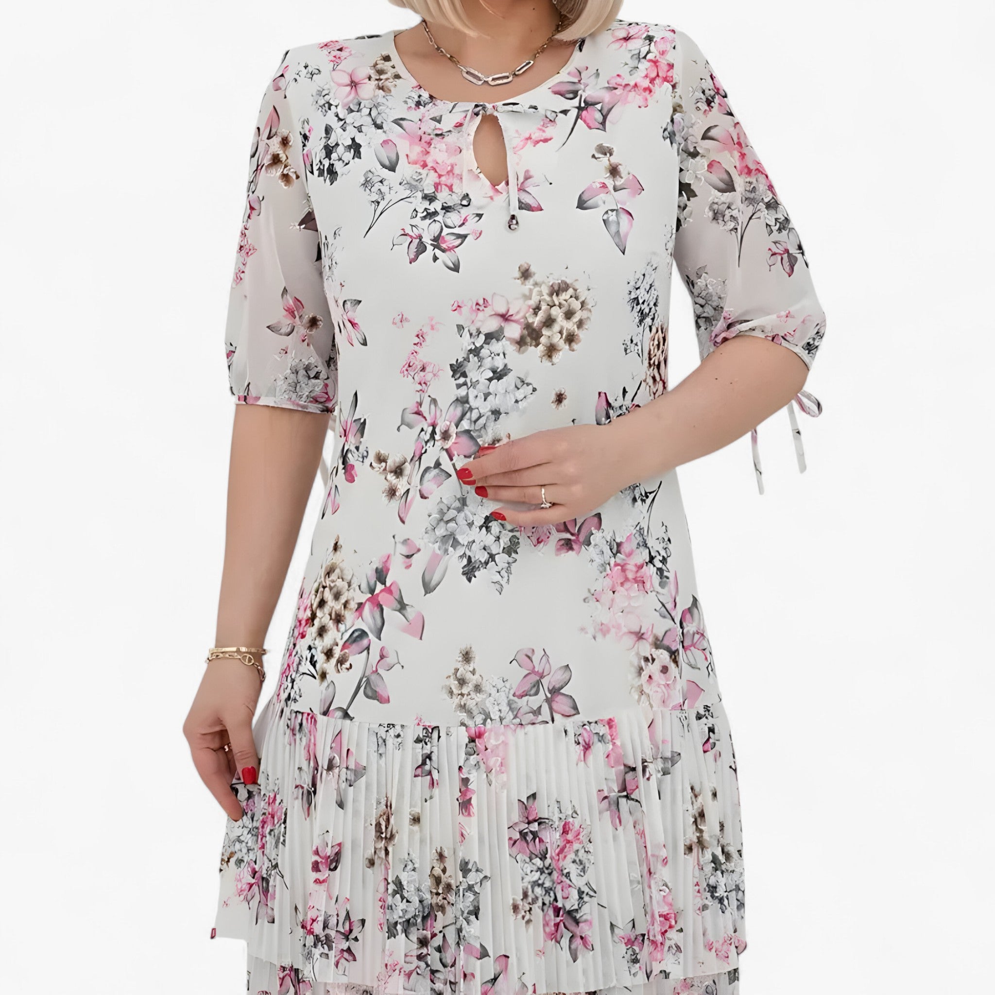Lucie | Kvinders Plisseret Lang Kjole - - women's fashion - {{ product_tags }