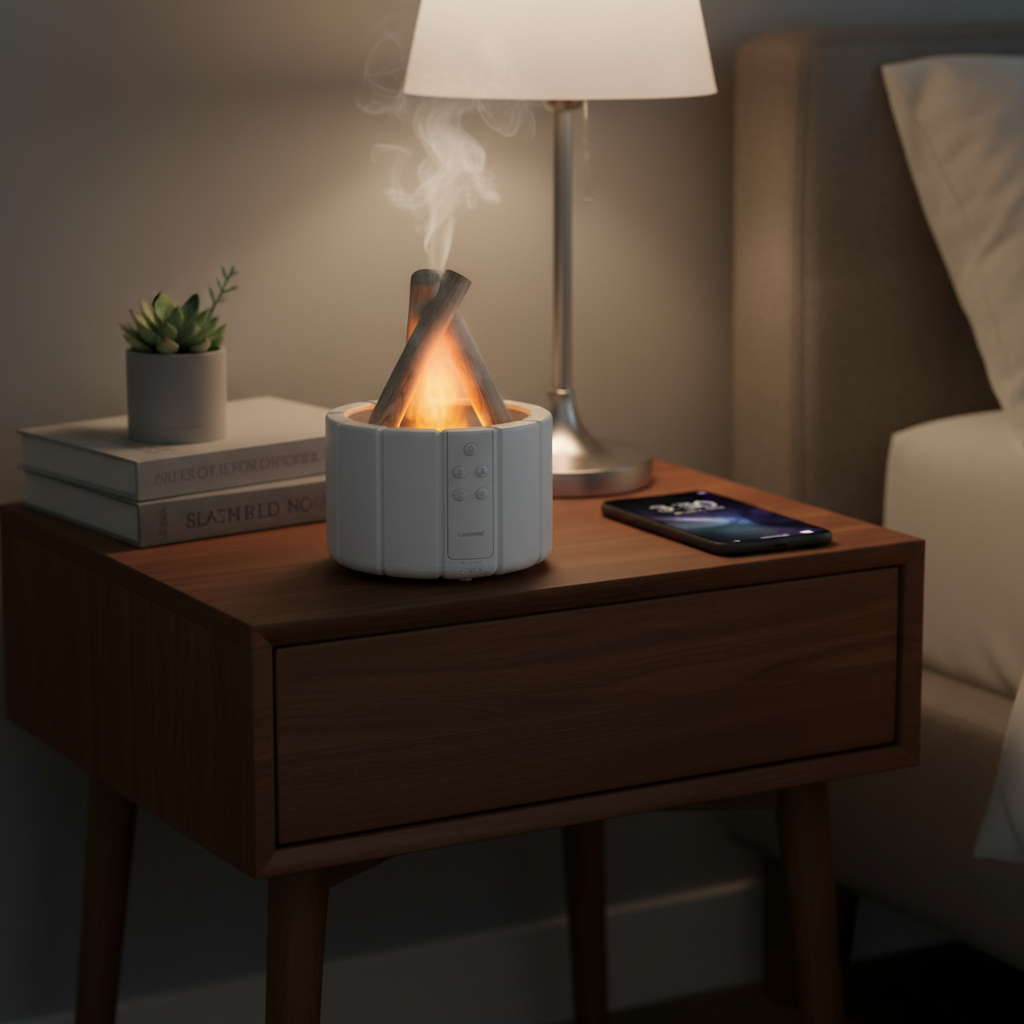 FlammaMist Aromaterapi Luftfugter & LED Bordlampe - - Home Decor - {{ product_tags }