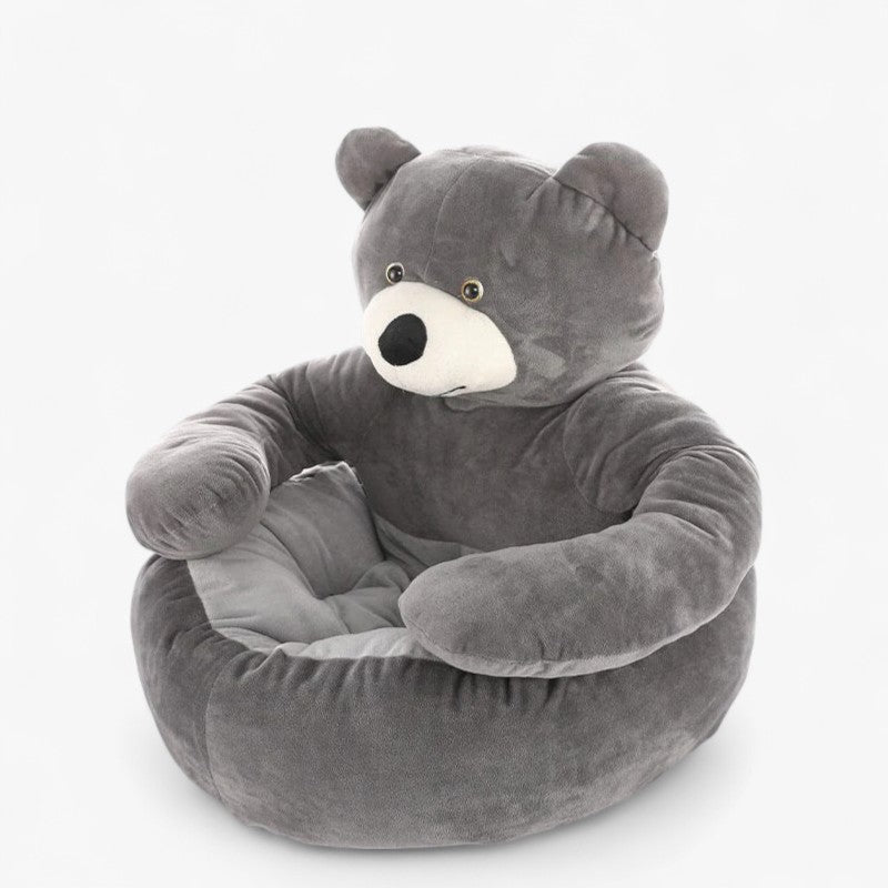 Luksuriøs TeddyBear-seng til dit kæledyr - Grå - baby - {{ product_tags }