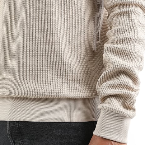 Herre Sweater - Lynlaaskrave med Vaffelstruktur