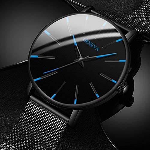 Alberte | Herrer Ur Sort Ultra-Thin Quartz - Stilfuldt Business Armbåndsur med læderrem - - watches - {{ product_tags }