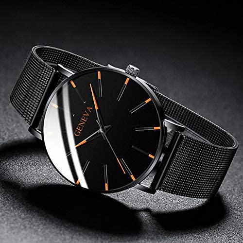Alberte | Herrer Ur Sort Ultra-Thin Quartz - Stilfuldt Business Armbåndsur med læderrem - - watches - {{ product_tags }