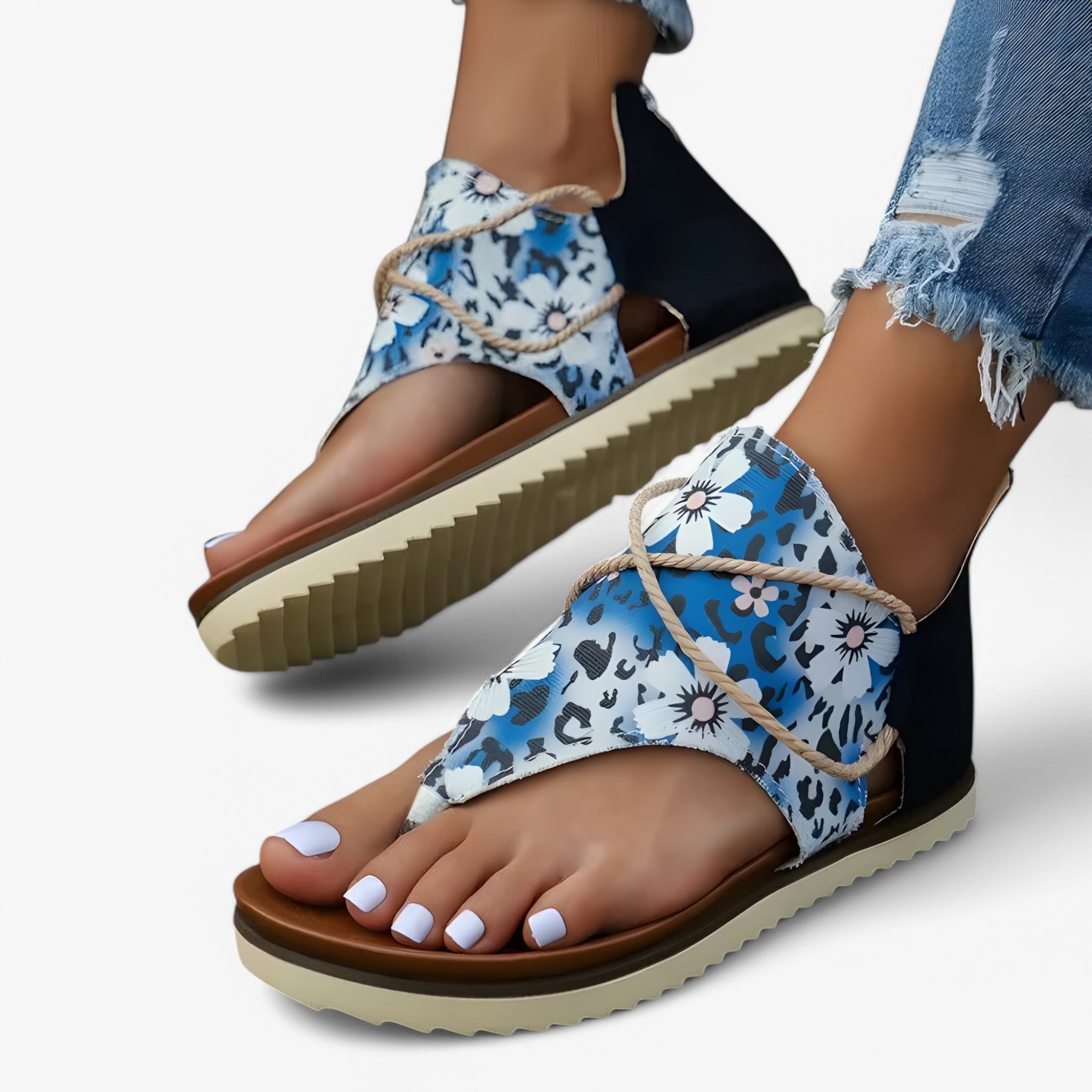 Emma | Fashionable Gladiator Sandals - Stilfulde damesandaler til et trendy look - Blå - women's fashion - {{ product_tags }