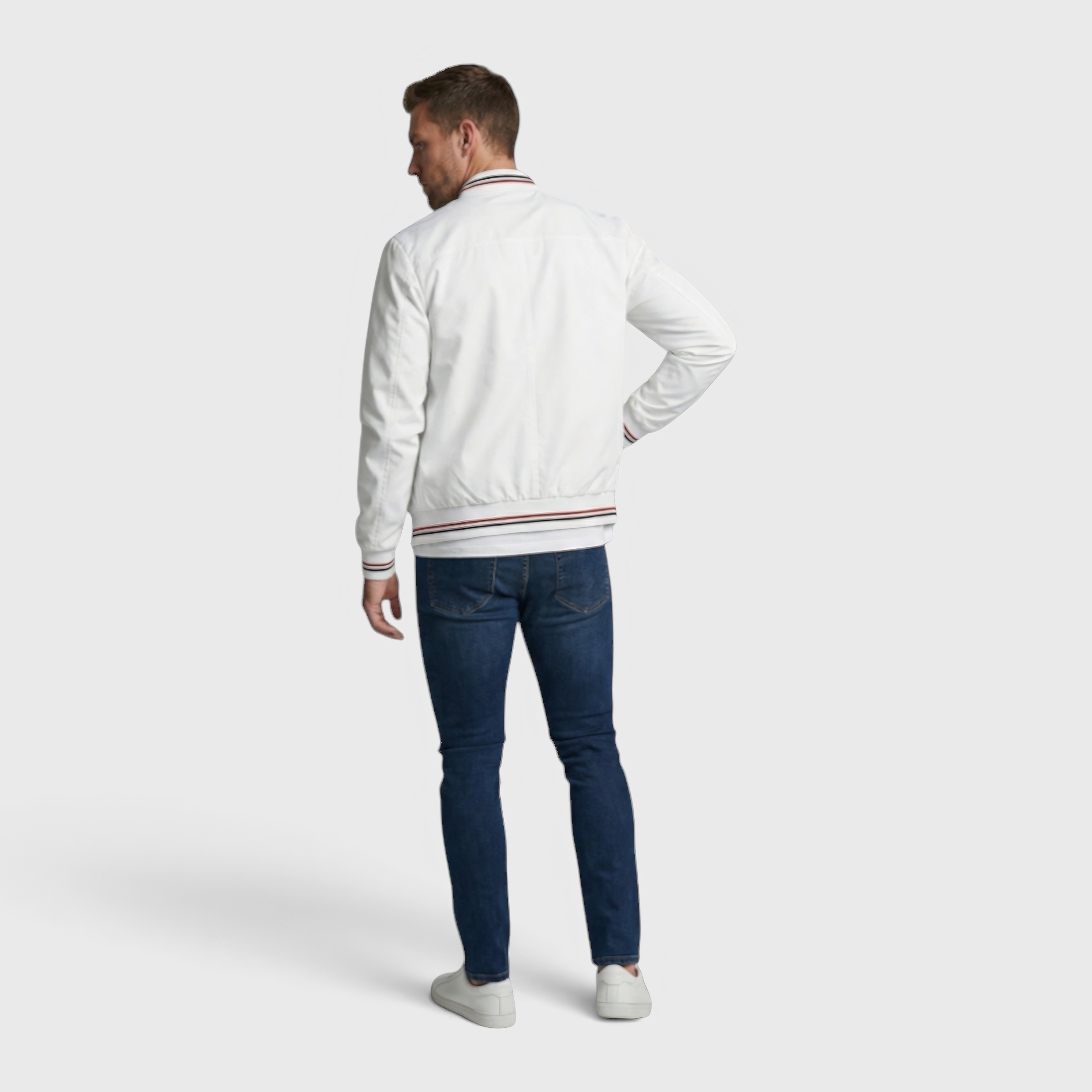Mænds Bomberjakke - Afslappet, Vandafvisende med Høj Krave - - AS - Mens - Bomber Jacket - {{ product_tags }