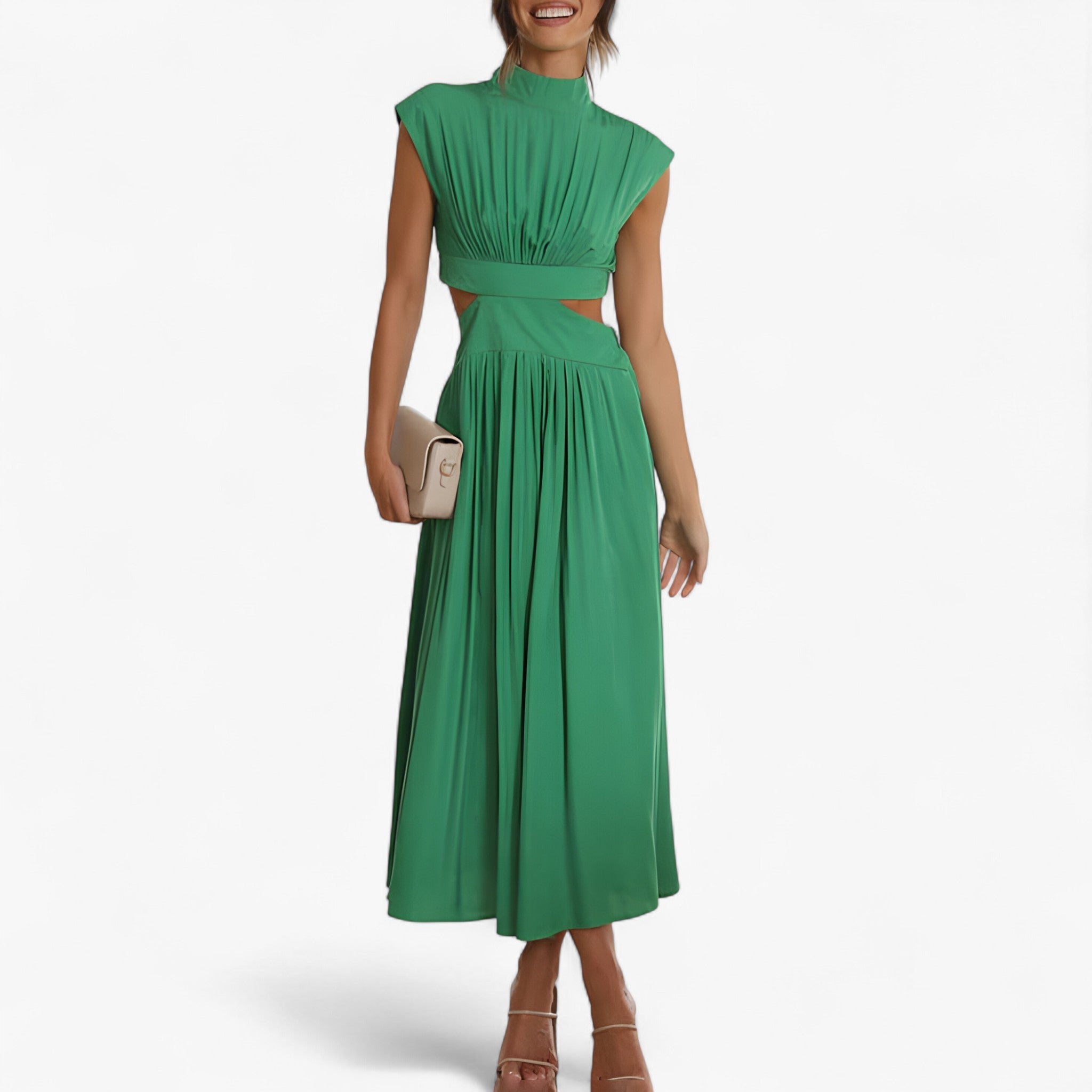 Elena | Elegant kjole med høj hals - - women's fashion - {{ product_tags }