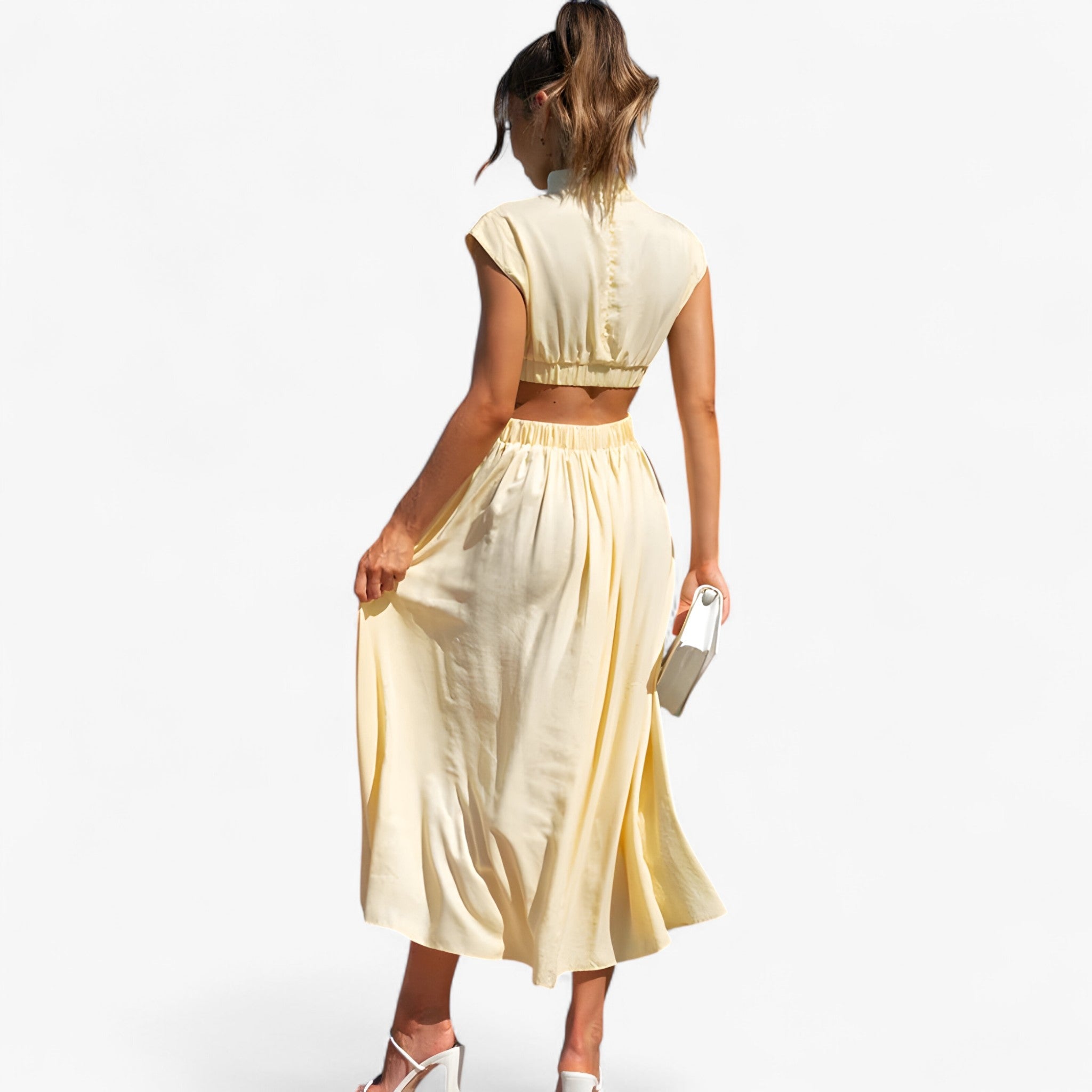 Elena | Elegant kjole med høj hals - - women's fashion - {{ product_tags }