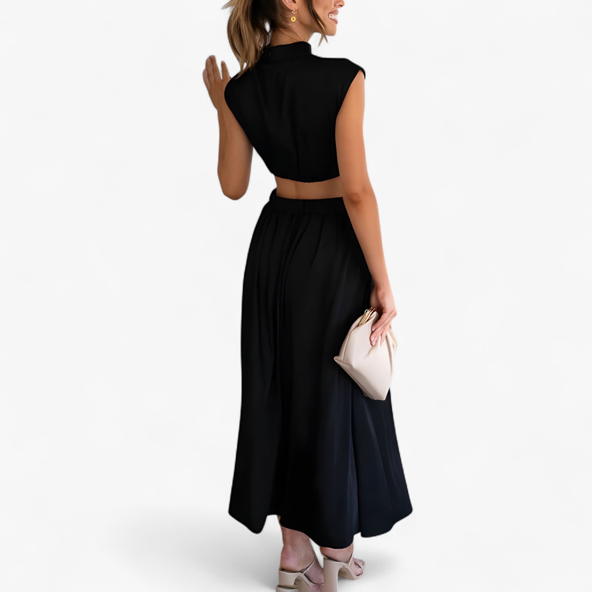 Elena | Elegant kjole med høj hals - - women's fashion - {{ product_tags }
