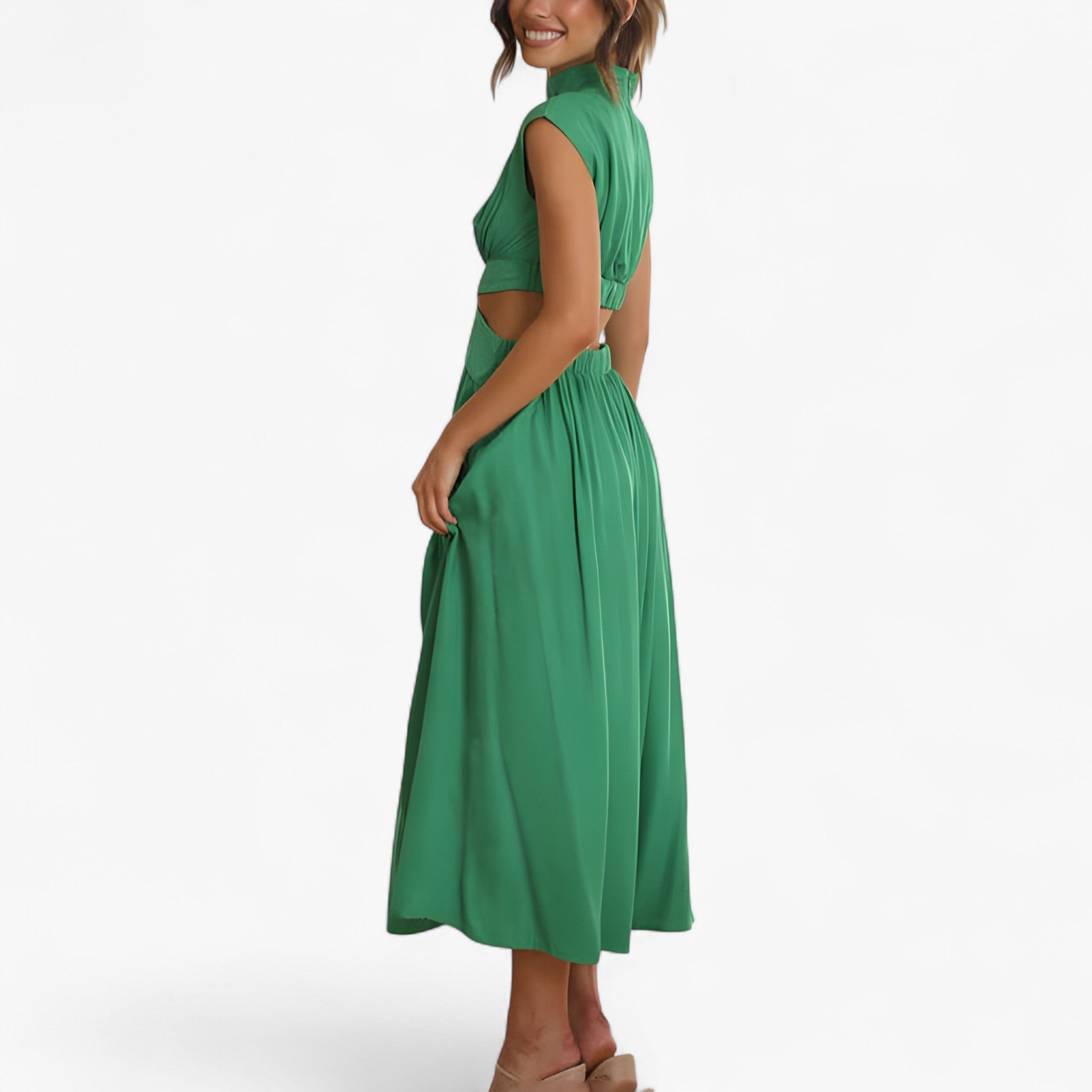 Elena | Elegant kjole med høj hals - - women's fashion - {{ product_tags }