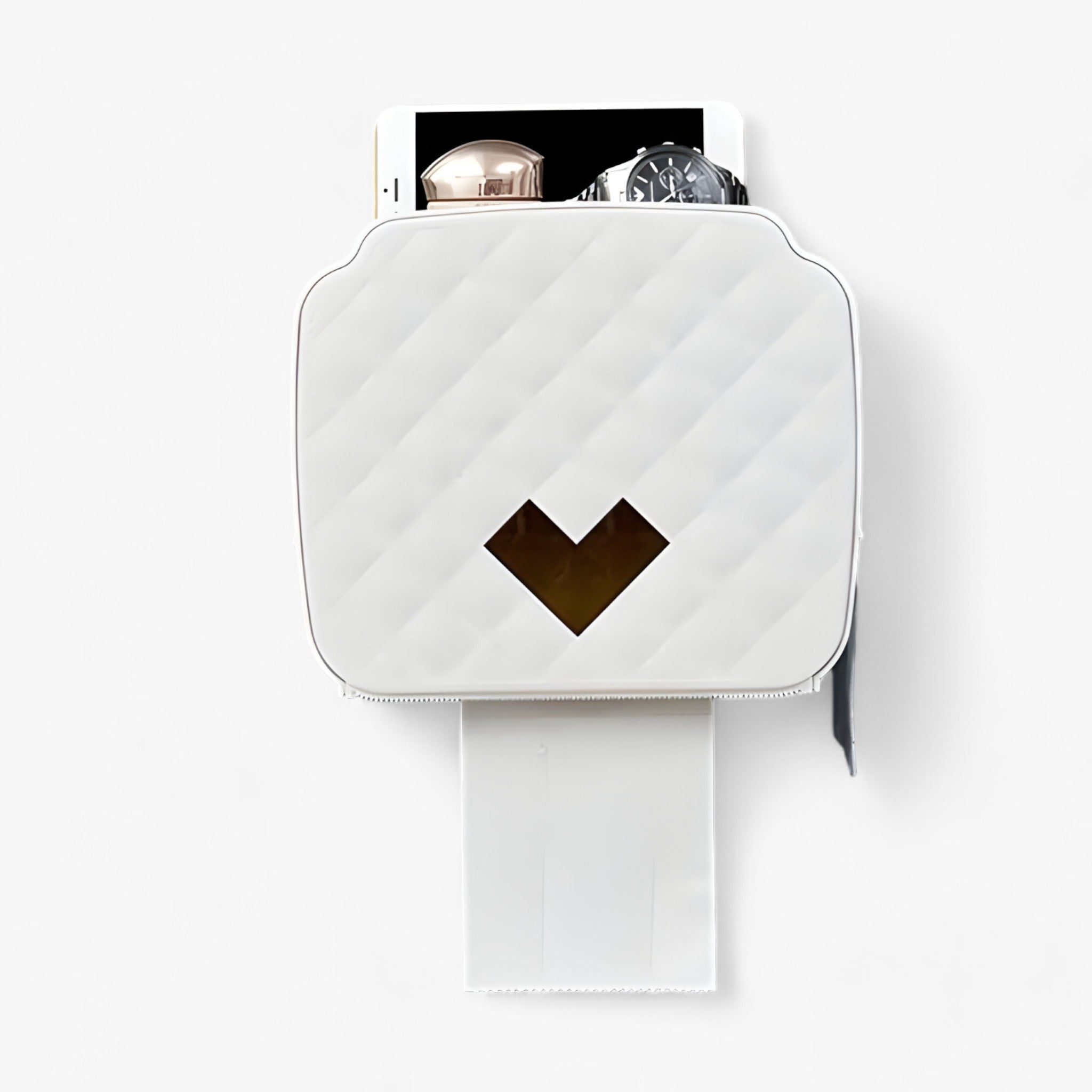 Toalettrulleholder | Vandtæt dispenser - Opbevaringsløsning til badeværelset - Hvid - house & garden - {{ product_tags }