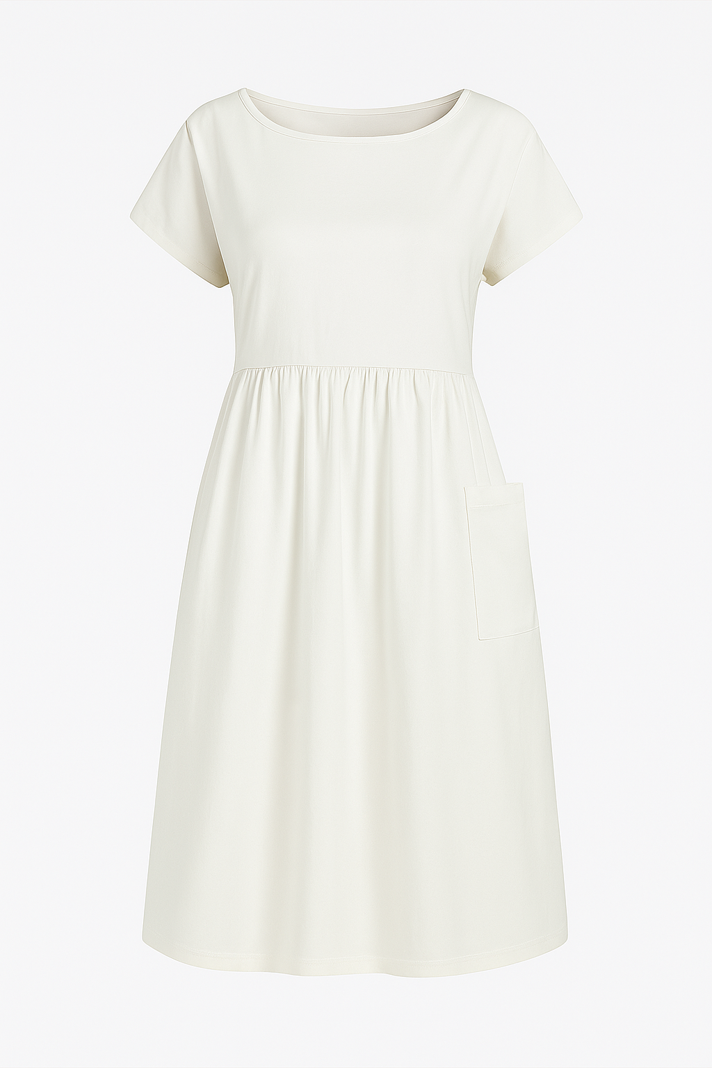 Eustasia | Sommerligt fritidskjole med lommer - Hvid - Eustasia | Sommerligt fritidskjole med lommer - €25 - {{ product_tags }