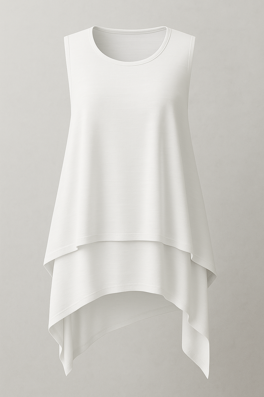 Aria | Flydende asymmetrisk ærmeløs top - Weiß - Aria | Flydende asymmetrisk ærmeløs top - €25 - {{ product_tags }