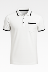 Rue | Elegant men's polo with contrast details