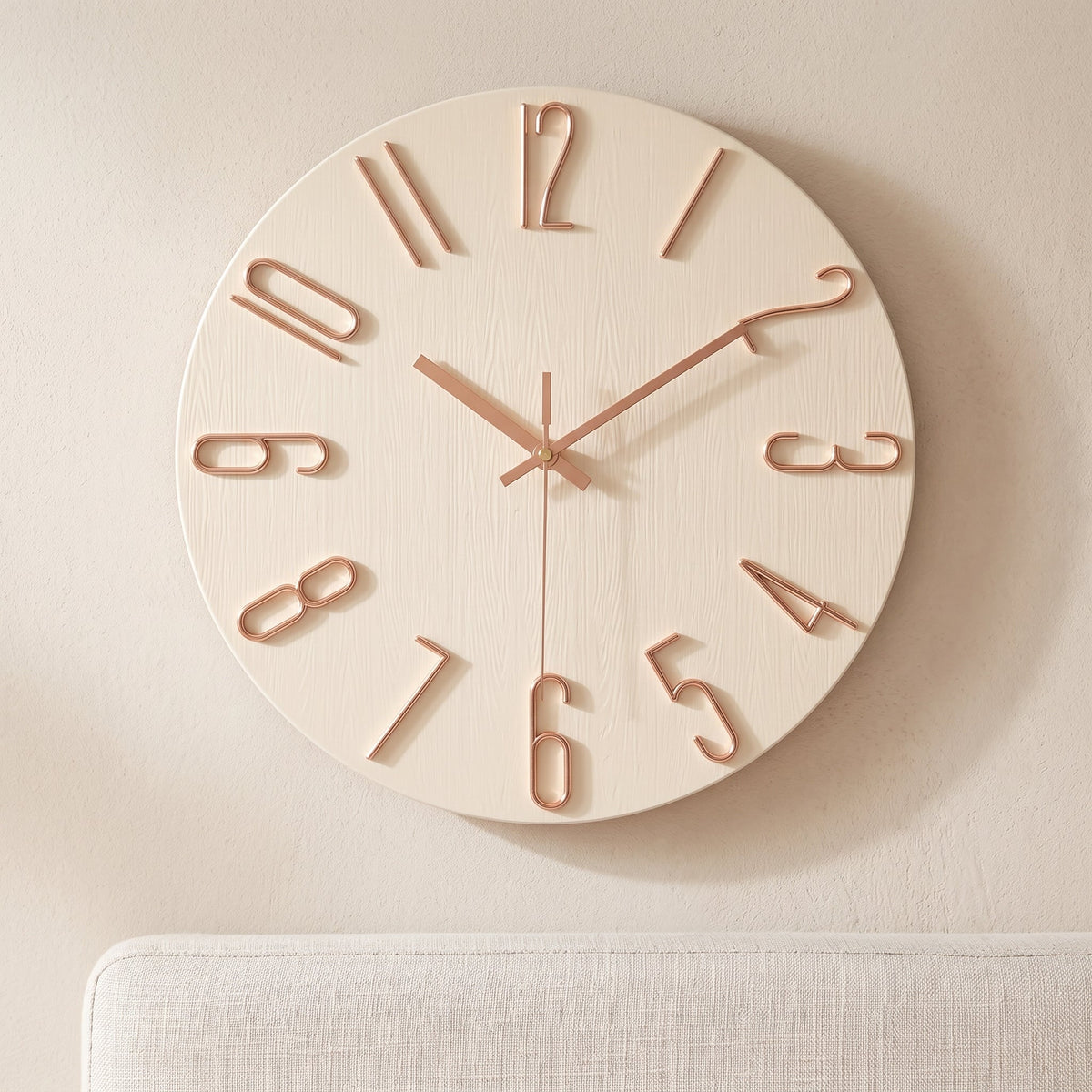 WireClock Moderne Vægur til Stuen - Guld - Wall Clocks - {{ product_tags }