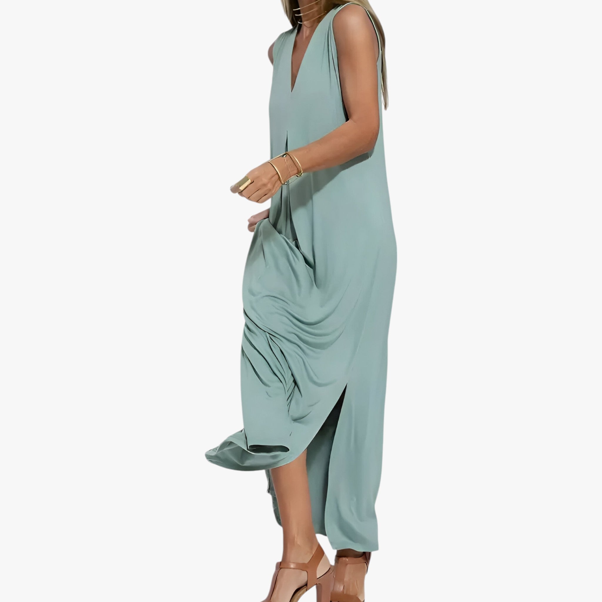 Helen | Lang kjole med gratis cardigan - Chic og komfortabel - - women's fashion - {{ product_tags }