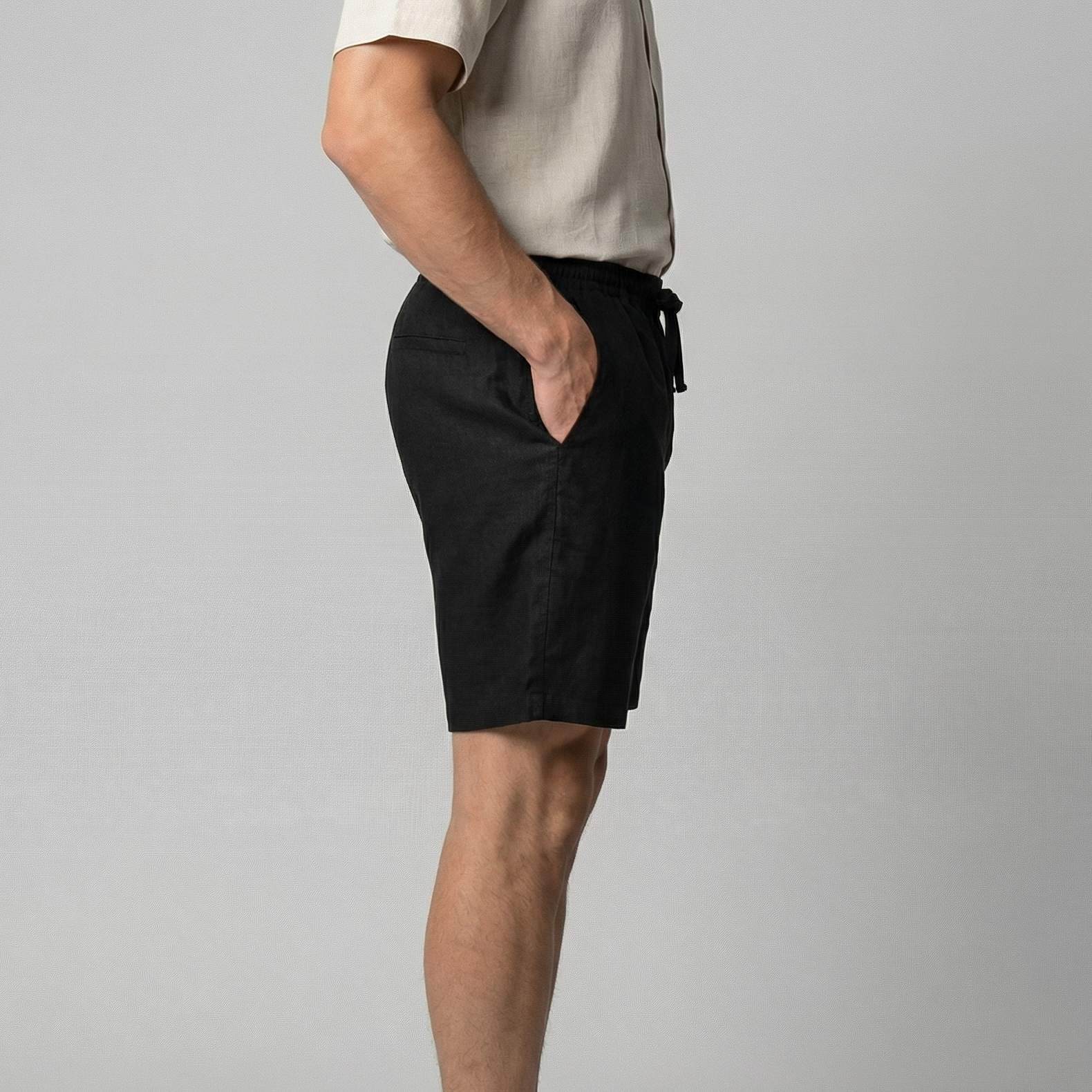 Herreshorts korte til sommer, afslappet pasform, åndbar
