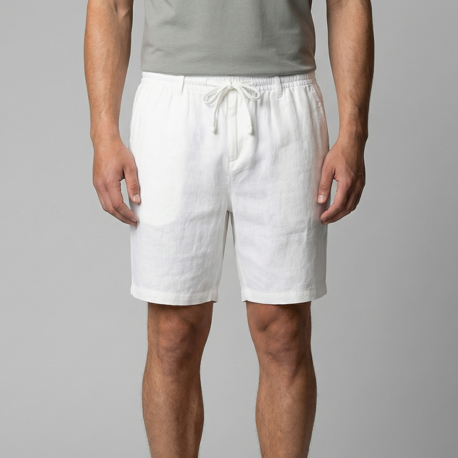 Herreshorts korte til sommer, afslappet pasform, åndbar