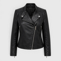 Dame Kunstlaeder Bikerjakke